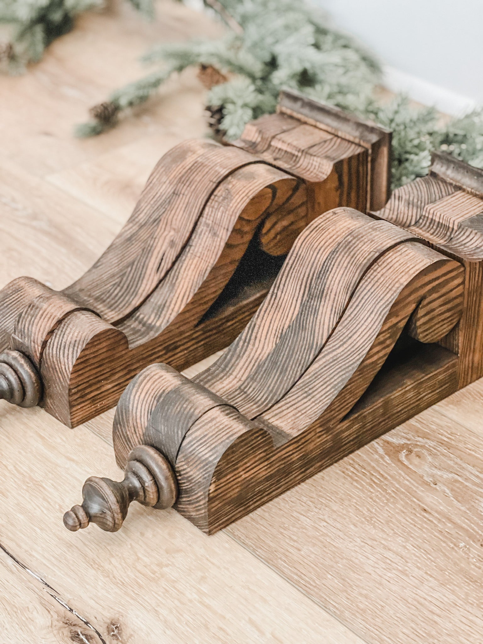 Beautiful handcrafted corbel with finial